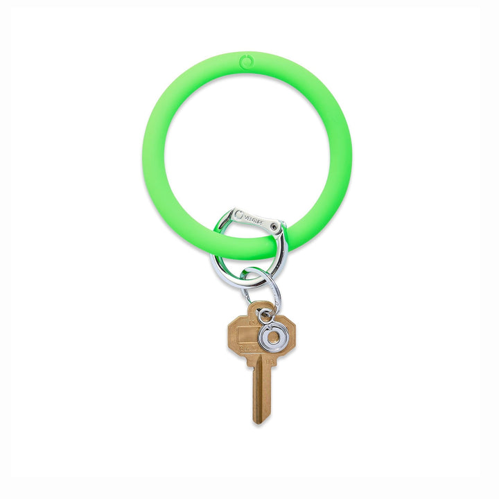 Silicone Big O Key Ring Lime Green Under the Awning