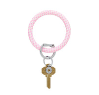 Gingham Tickled Pink Silicone Key Ring