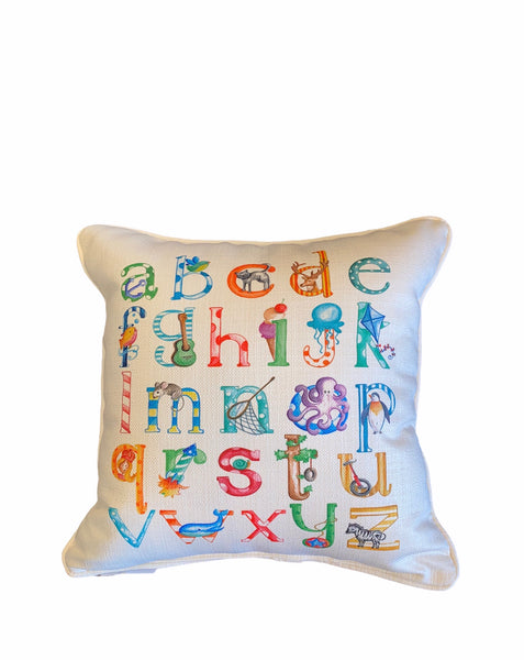 Alphabet Piped Pillow