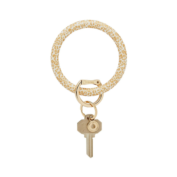 Gold Cheetah Silicone Key Ring