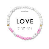 Love : Morse Code Bracelet Magenta Howlite