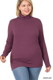Zenana Plus Microfiber Mock Neck Top 2055