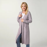 Coco+Carmen HEAVENLY-LUXE CABLE KNIT DUSTER CARDIGAN - Lavender Heather
