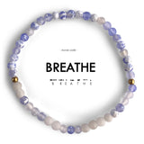 Breathe : Morse Code Bracelet Lace Agate & Pearl