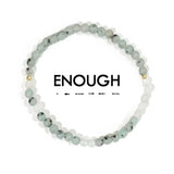 Enough : Morse Code Bracelet Clear & Jasper