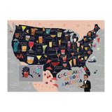 Cocktail Map Of The USA 1000 Piece Jigsaw Puzzle by Anne Bentley