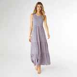 JANIE STRIPED TIERED MAXI DRESS