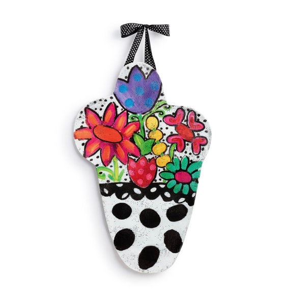 Reversible Flowers Door Hanger