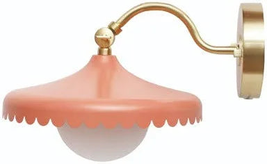 Hazel Mazel Elegant Coral/Peach & Brass Wall Sconce