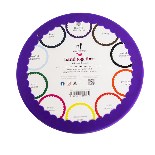 BAND TOGETHER WITH NORA FLEMING SILICONE COLOR BANDS - PURPLE