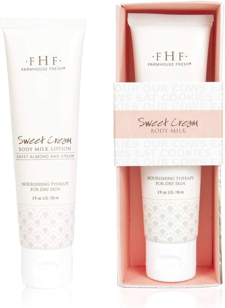 FarmHouse Fresh Sweet Cream Body Milk Travel Lotion, Sweet Cream, 2 fl. oz.