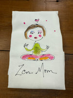 Painting Petunias art on a towel Zen Mom
