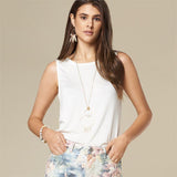 Coco+Carmen ERIN PLEAT BACK TANK - White