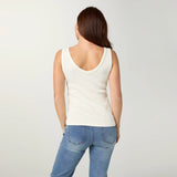 Coco+Carmen ULTRA-LUSH REVERSIBLE SEAMLESS RIBBED TANK in Pearl