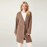Coco+Carmen ANICE LIGHTWEIGHT BRUSHED CARDIGAN WITH RIVET DETAIL - Mocha