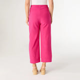 GEORGIE WIDE LEG CROPPED - BRIGHT ROSE