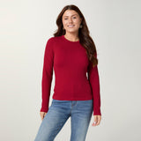 Coco+Carmen ULTRA-LUSH SEAMLESS RIBBED CREW NECK TOP