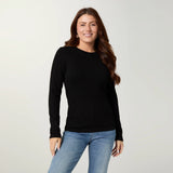 Coco+Carmen ULTRA-LUSH SEAMLESS RIBBED CREW NECK TOP