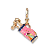 CHARM IT!  Gold Rebel Girls Golf Clubs Charm