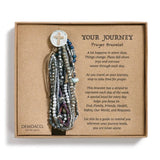 Your Journey Gray Adjustable Beaded Prayer Bracelet