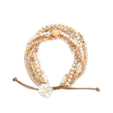 Your Journey Champagne Adjustable Beaded Prayer Bracelet