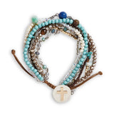 Your Journey Turquoise Adjustable Beaded Prayer Bracelet