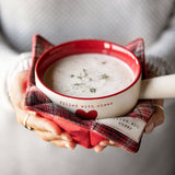 Warm Heart Ivory Stoneware Filled with Cheer Crock & Bowl Cozy
