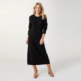Coco+Carmen HEAVENLY-LUXE CABLE KNIT DETAIL DRESS in Black