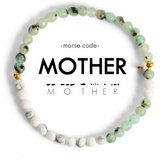 Mother : Morse Code Bracelet Jasper & Howlite