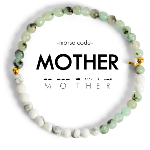 Mother : Morse Code Bracelet Jasper & Howlite