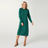 Coco+Carmen HEAVENLY-LUXE CABLE KNIT DETAIL DRESS in Transformative Teal