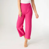 GEORGIE WIDE LEG CROPPED - BRIGHT ROSE