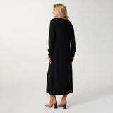 Coco+Carmen HEAVENLY-LUXE CABLE KNIT DETAIL DRESS in Black
