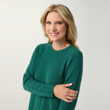 Coco+Carmen HEAVENLY-LUXE CABLE KNIT DETAIL DRESS in Transformative Teal