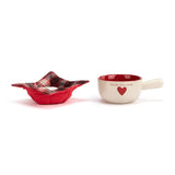 Warm Heart Ivory Stoneware Filled with Cheer Crock & Bowl Cozy