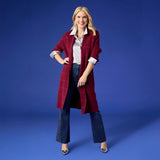 COCO+CARMEN HEAVENLY-LUXE METALLIC STRIPE DUSTER CARDIGAN