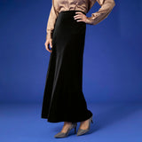 COCO+CARMEN CARMEN LONG VELOUR SKIRT
