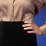 COCO+CARMEN CARMEN LONG VELOUR SKIRT