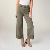 Coco+Carmen AVANTE WIDE ANKLE WITH FRONT SEAM PANT - Olive