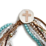 Your Journey Turquoise Adjustable Beaded Prayer Bracelet