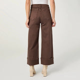 Coco+Carmen AVANTE WIDE ANKLE WITH FRONT SEAM PANT - Chocolate