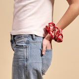 The Darling Effect Ruffle Up Scrunchie-Strawberry Fields