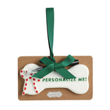 Personalize Me Dog Bone Ornament Set