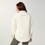 Coco+Carmen BE THE LIGHT QUILTED BUTTON FRONT OVERSHIRT - Cream
