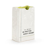 Live From Snack Time No Matter What Friend Ceramic Small Notepaper Vase
