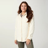 Coco+Carmen BE THE LIGHT QUILTED BUTTON FRONT OVERSHIRT - Cream