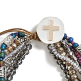 Your Journey Gray Adjustable Beaded Prayer Bracelet