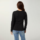 Coco+Carmen ULTRA-LUSH SEAMLESS RIBBED CREW NECK TOP