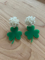 St. Patrick’s Day Shamrock & Pearl Clusters