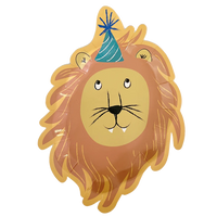 Die-Cut Party Animal Salad Plate/8pk